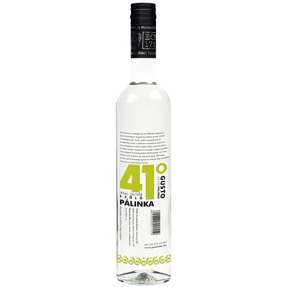 GUSTO Irsai Olivér Szőlőpálinka 41° 0,5 l