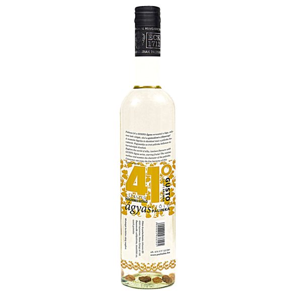GUSTO Ágyas Cserszegi Fűszeres Szőlőpálinka 41°   0,5 l