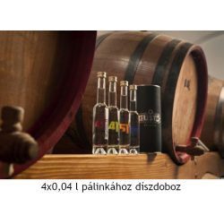 GUSTO 4x0,04 l pálinkához díszdoboz