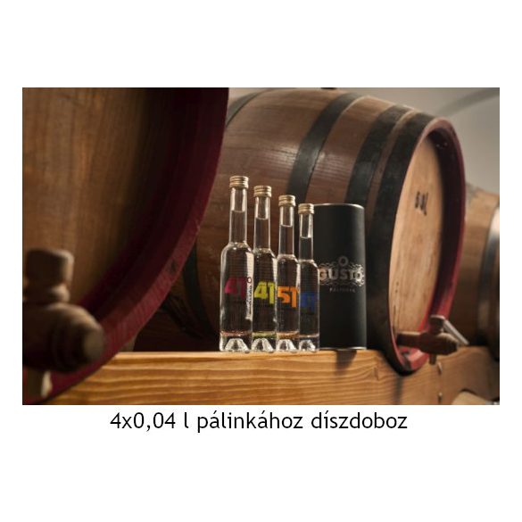 GUSTO 4x0,04 l pálinkához díszdoboz