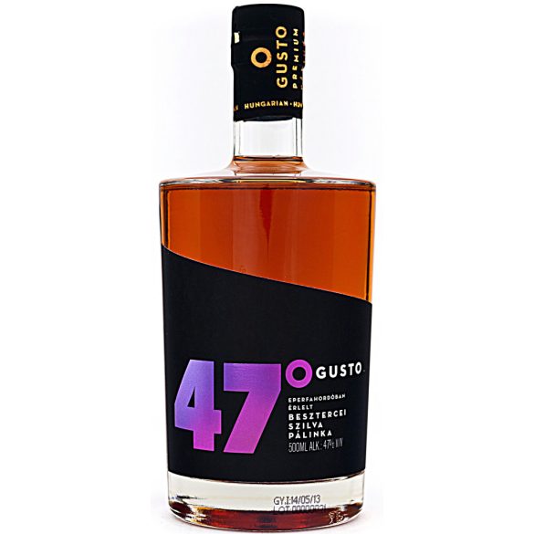 GUSTO Eperfahordóban Érlelt Besztercei Szilvapálinka 47°  0,5 l